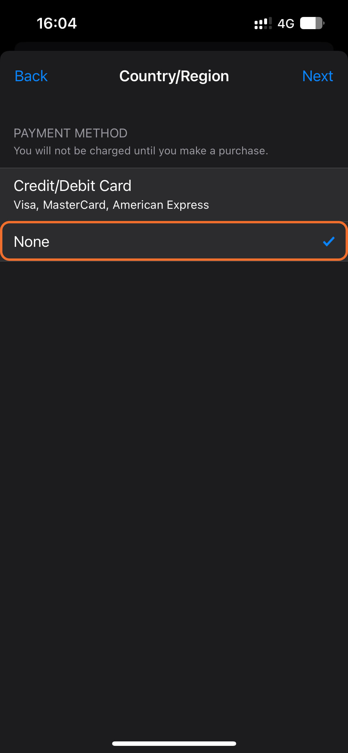 PAYMENT METHOD